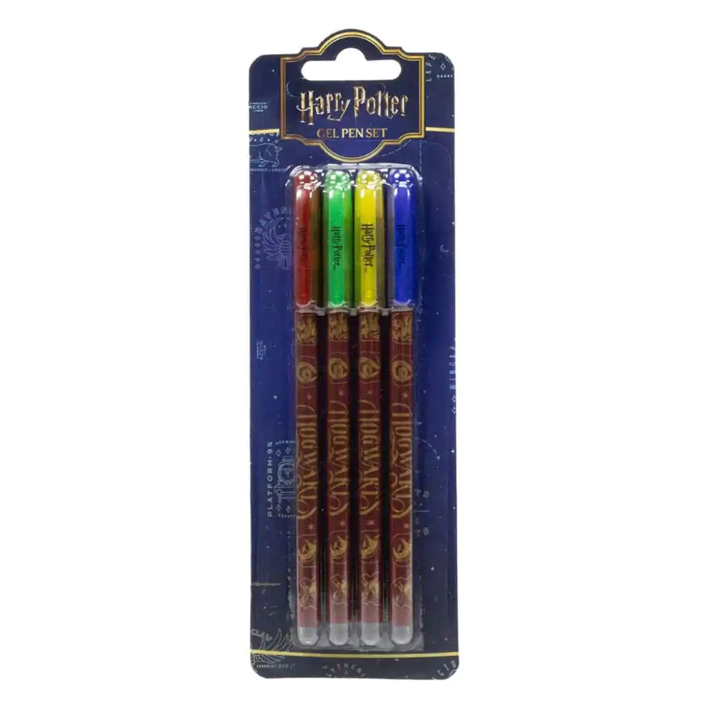 Harry Potter gélové perá - 4-balenie Colourful Crest produktová fotografia