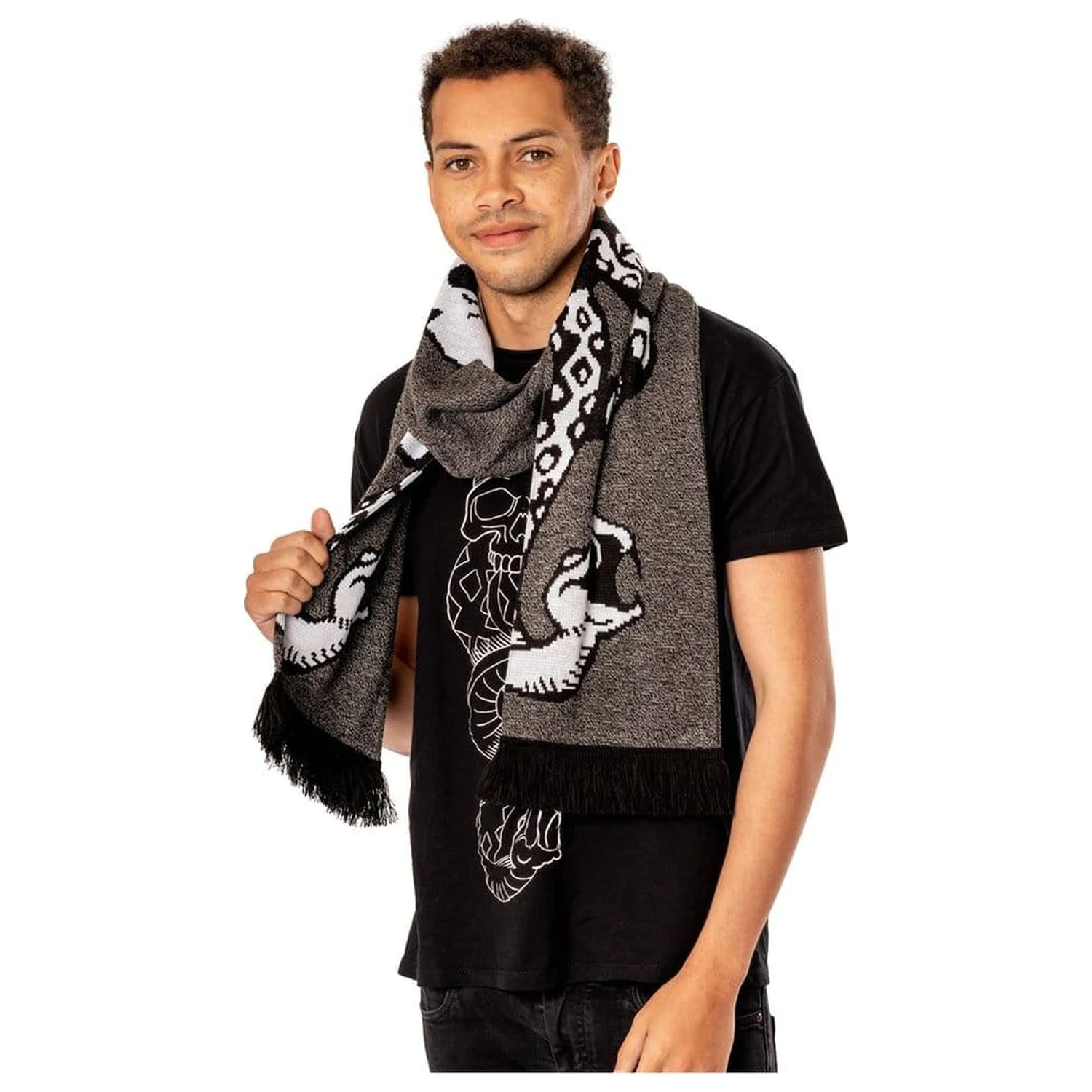 Harry Potter Scarf Dark Arts Spell Dlhá Dĺžka Sivá produktová fotografia