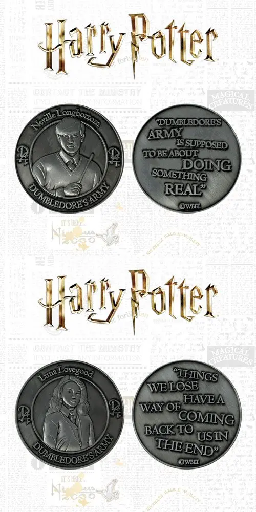 Zberateľská minca Harry Potter 2-balenie Dumbledore's Army: Neville & Luna Limited Edition produktová fotografia