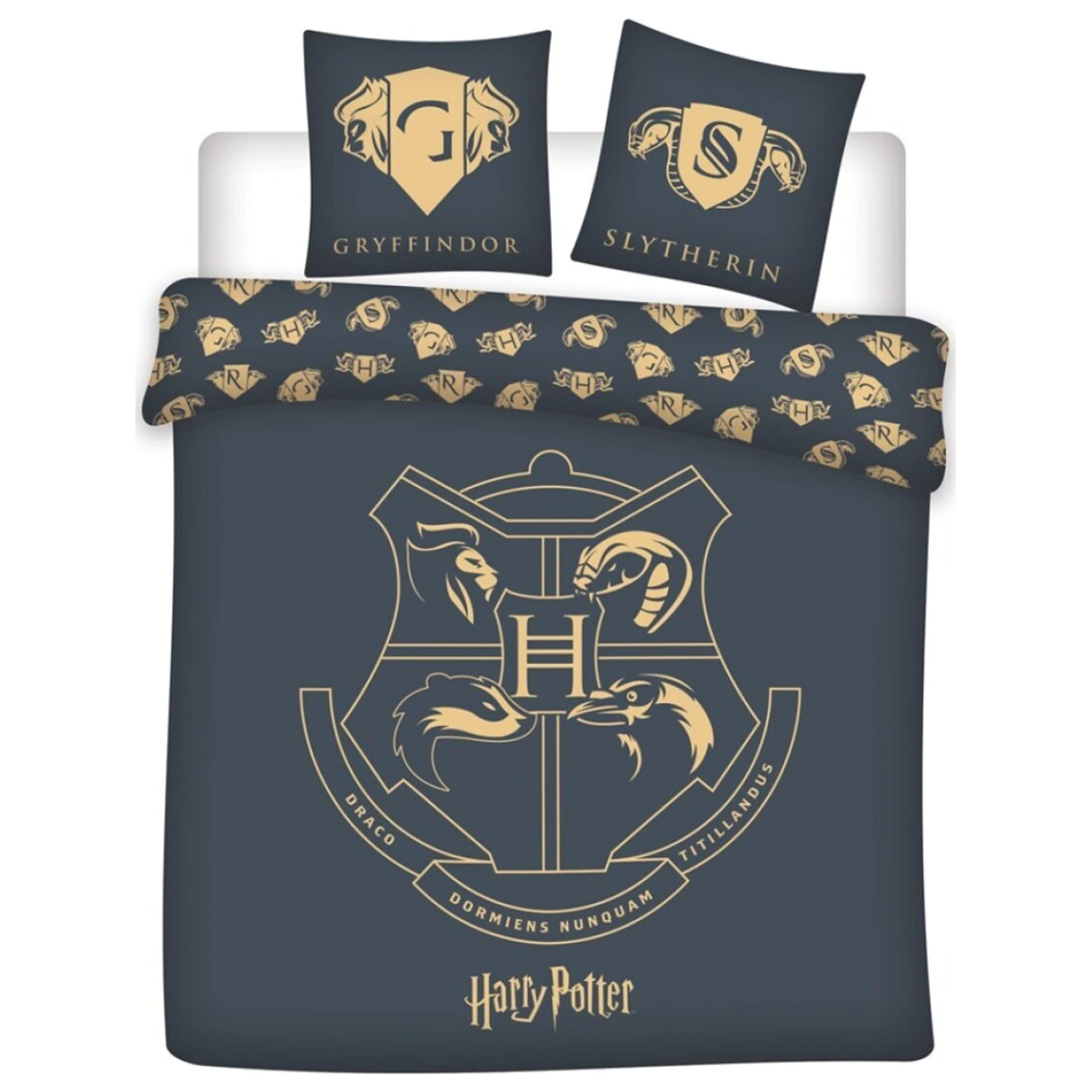 Harry Potter sivá obliečka na perinu produktová fotografia