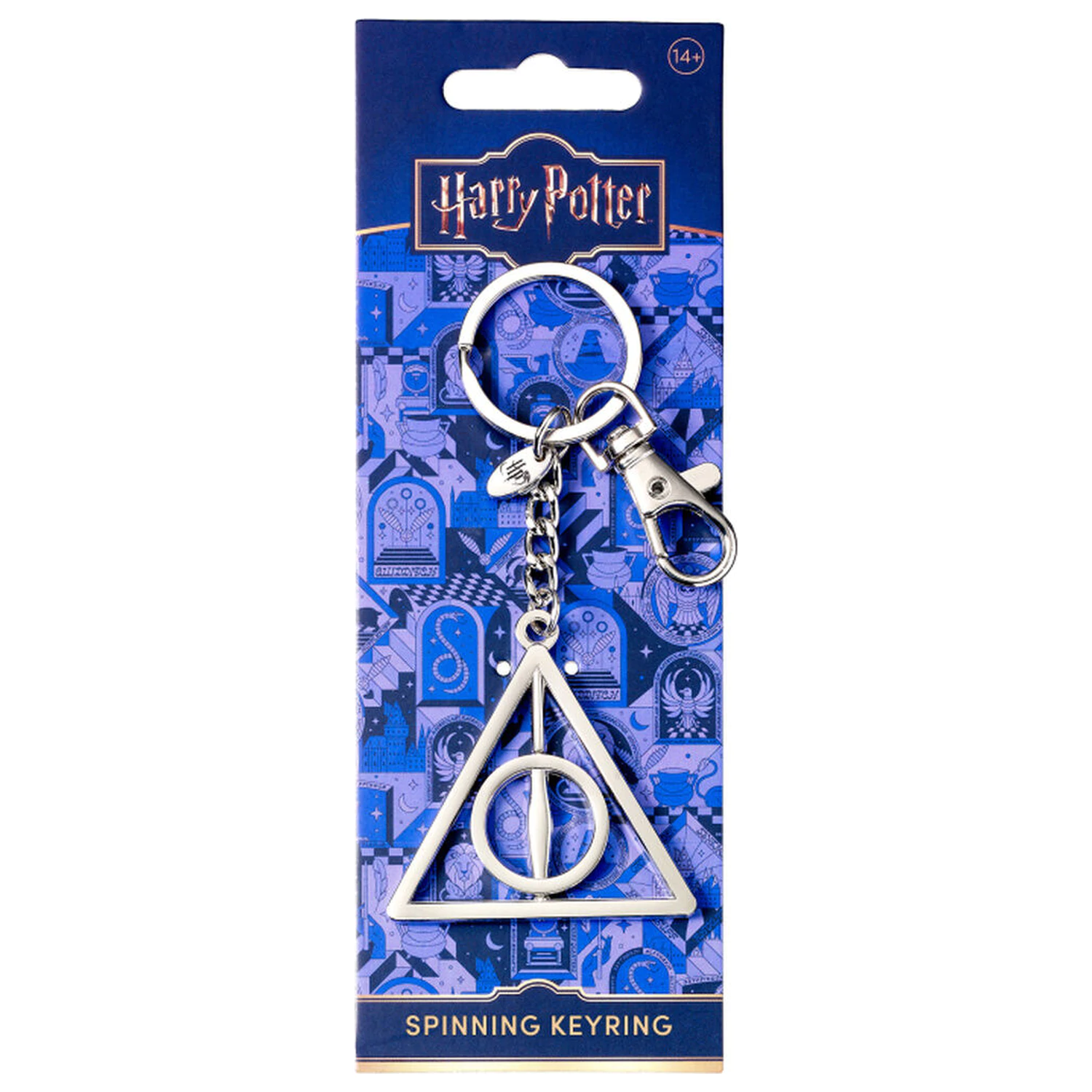 Harry Potter Deathly Hallows otáčavý prívesok na kľúče produktová fotografia