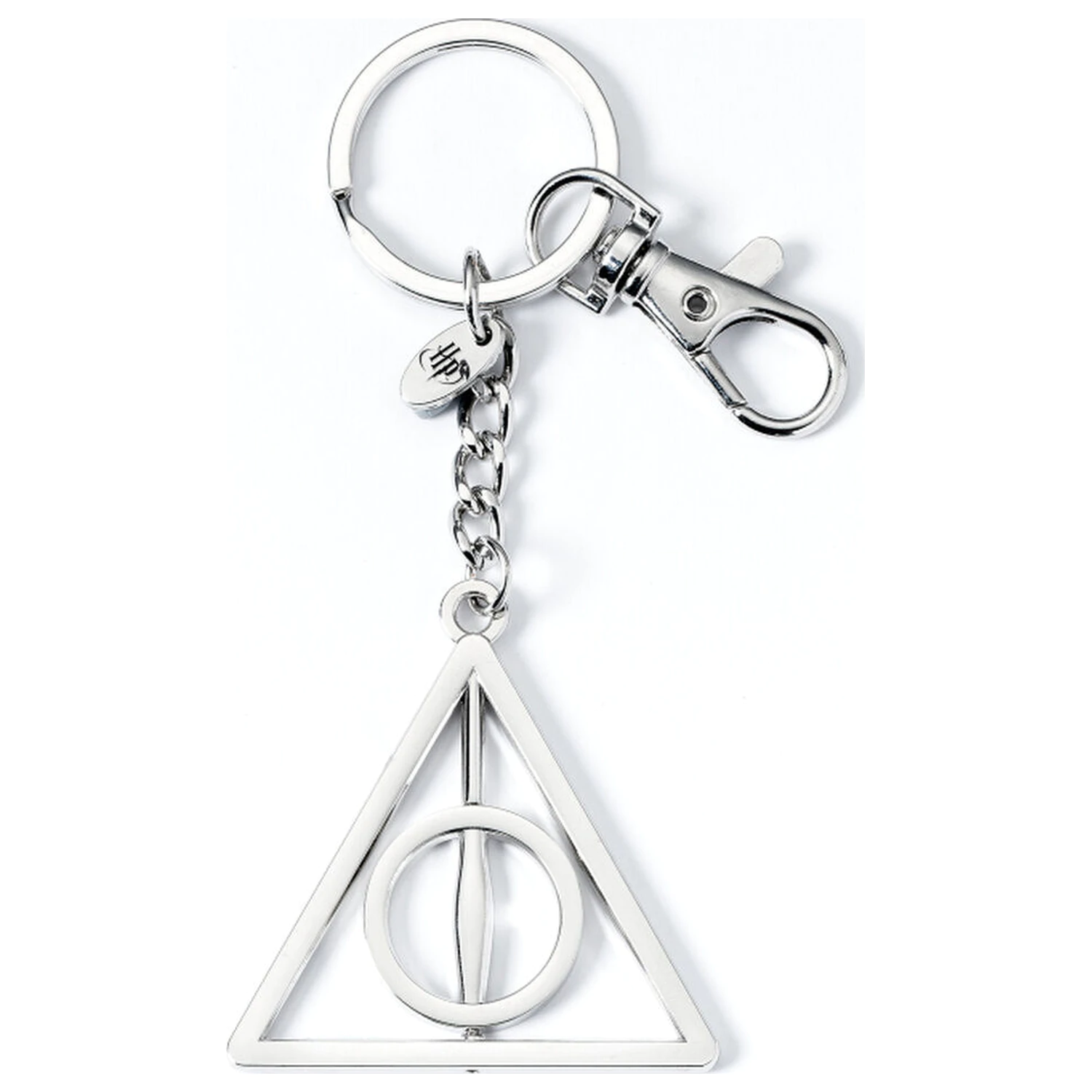 Harry Potter Deathly Hallows otáčavý prívesok na kľúče produktová fotografia