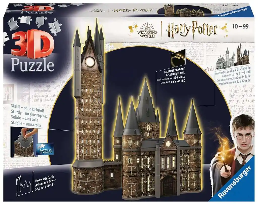 Harry Potter 3D Puzzle Hogwarts Castle: Astronomy Tower - Night Edition (540 dielikov) produktová fotografia