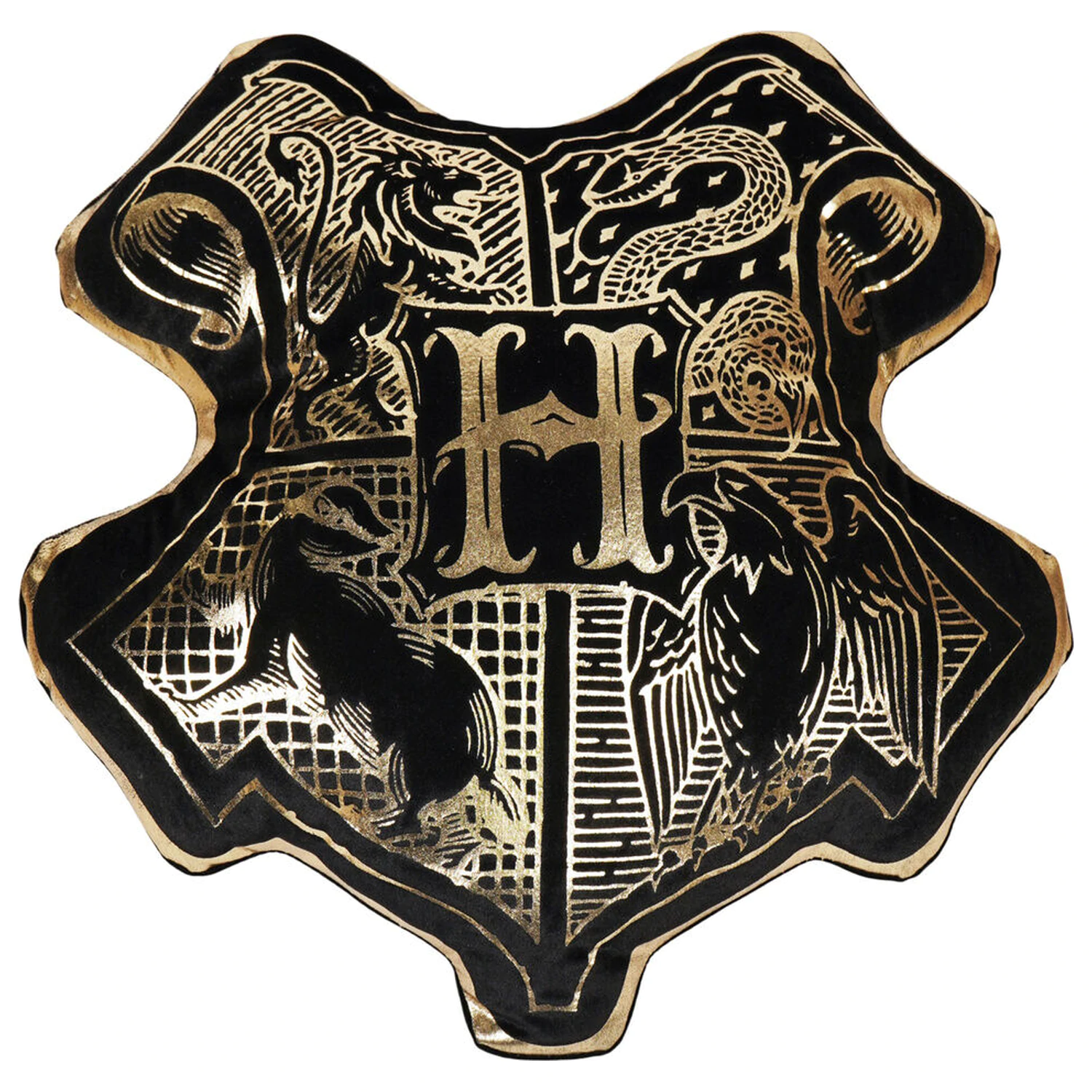 Harry Potter Hogwarts Crest zamatový vankúš produktová fotografia