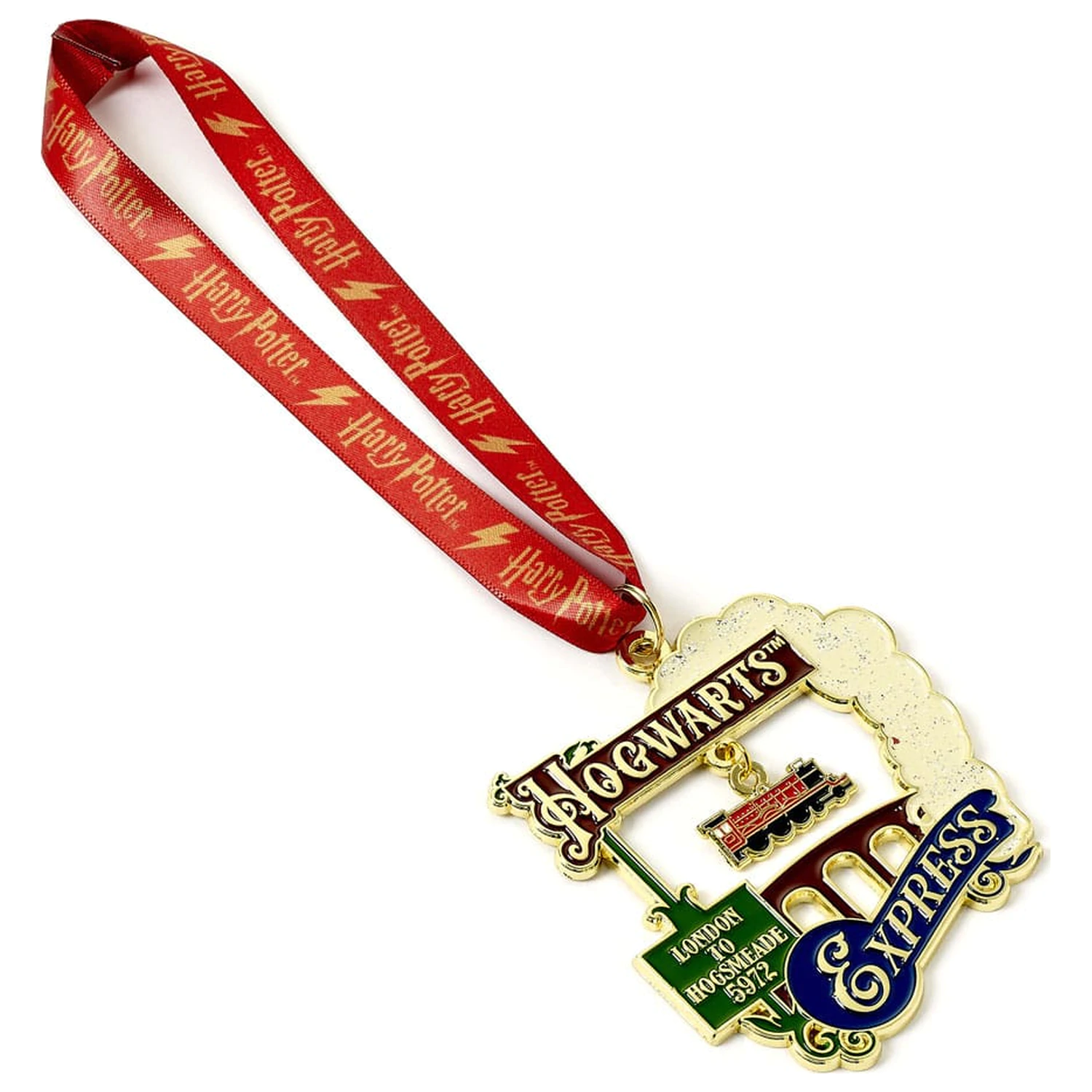 Harry Potter ozdoba na stromček Hogwarts Express (zlatý tón) produktová fotografia