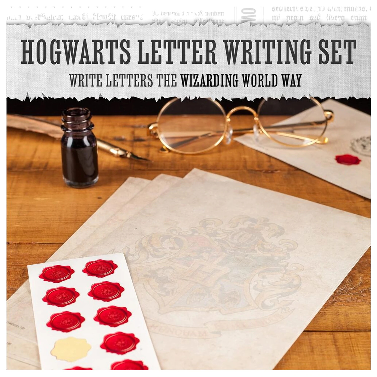 Harry Potter súprava na písanie listov Hogwarts produktová fotografia
