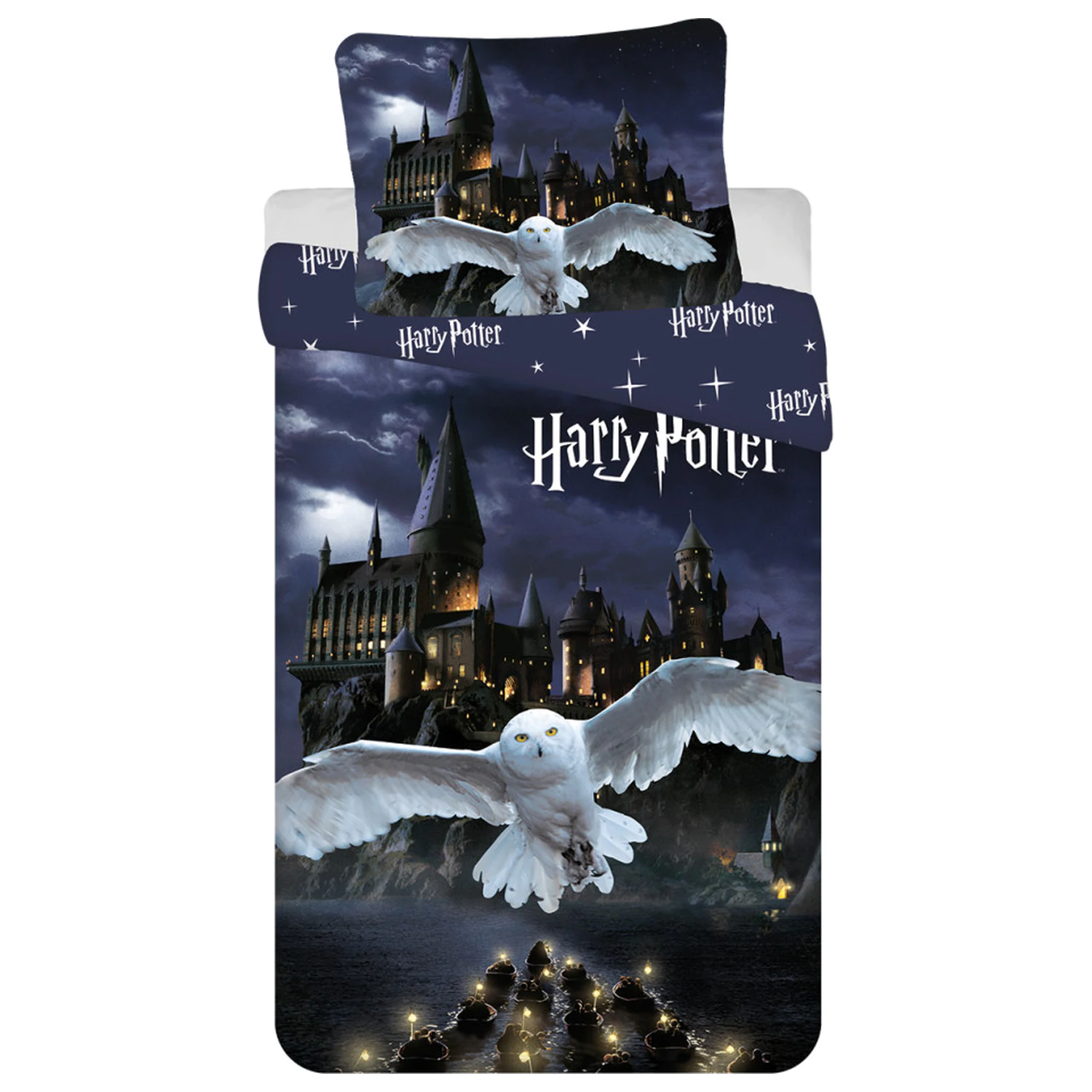 Harry Potter Hogwarts Night mikrovláknový povlak na prikrývku produktová fotografia