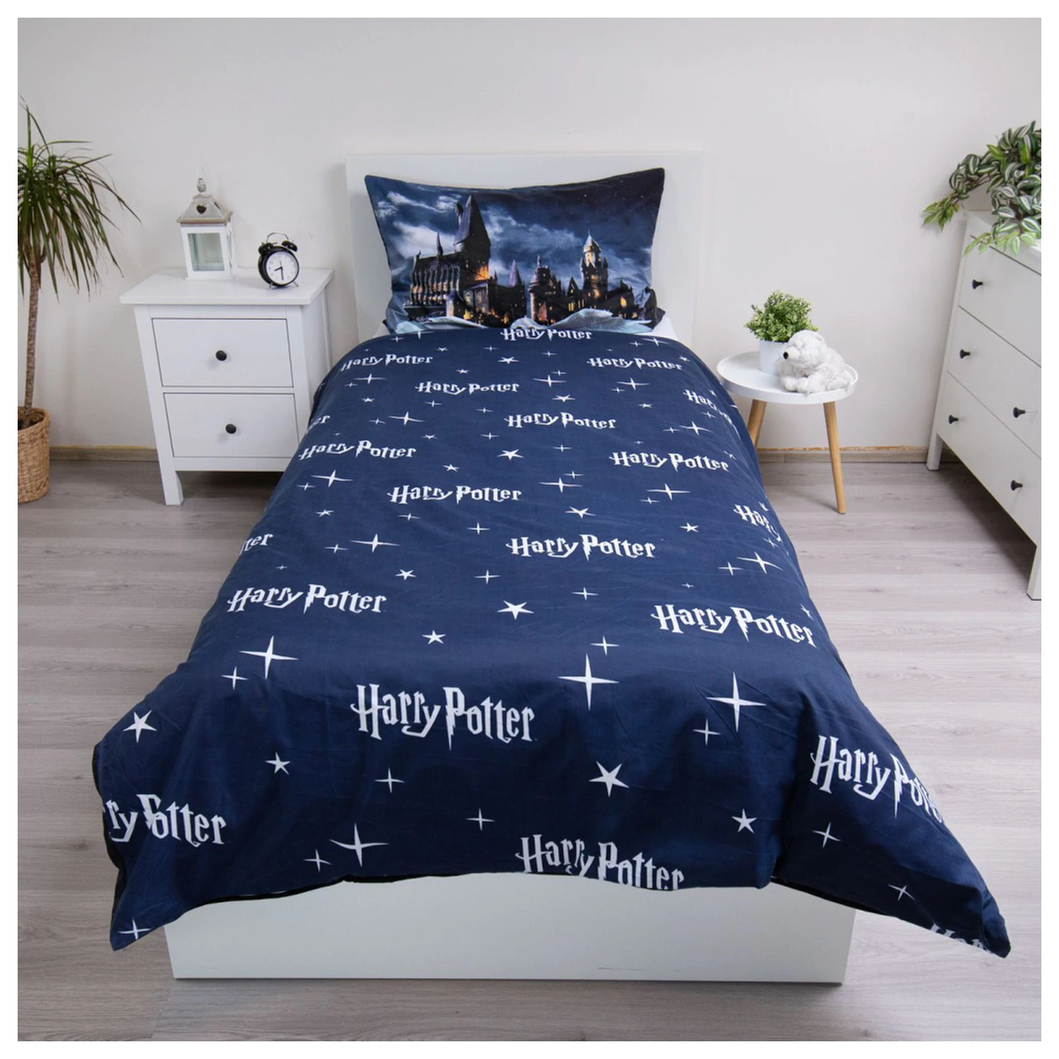Harry Potter Hogwarts Night mikrovláknový povlak na prikrývku produktová fotografia