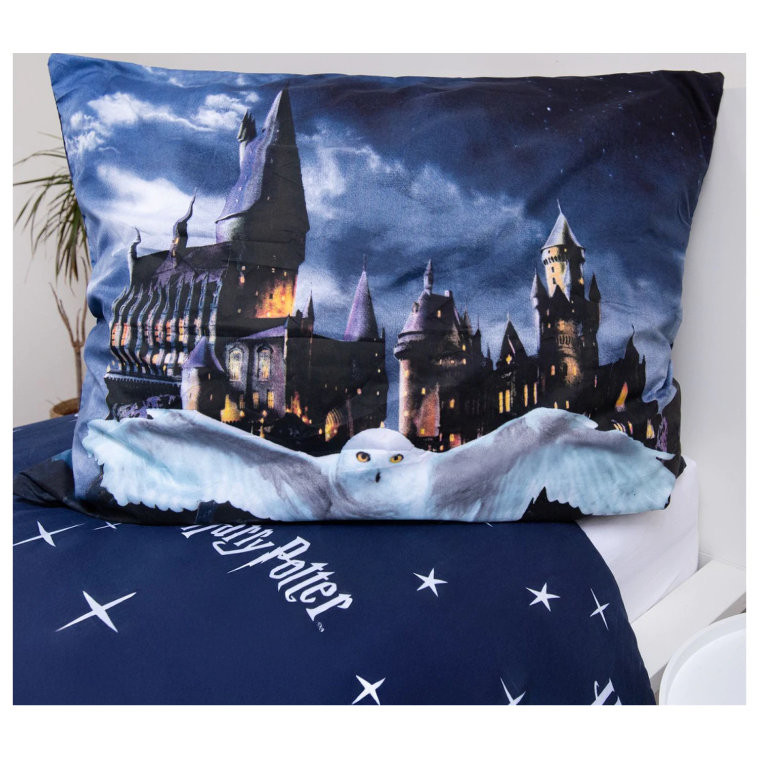 Harry Potter Hogwarts Night mikrovláknový povlak na prikrývku produktová fotografia