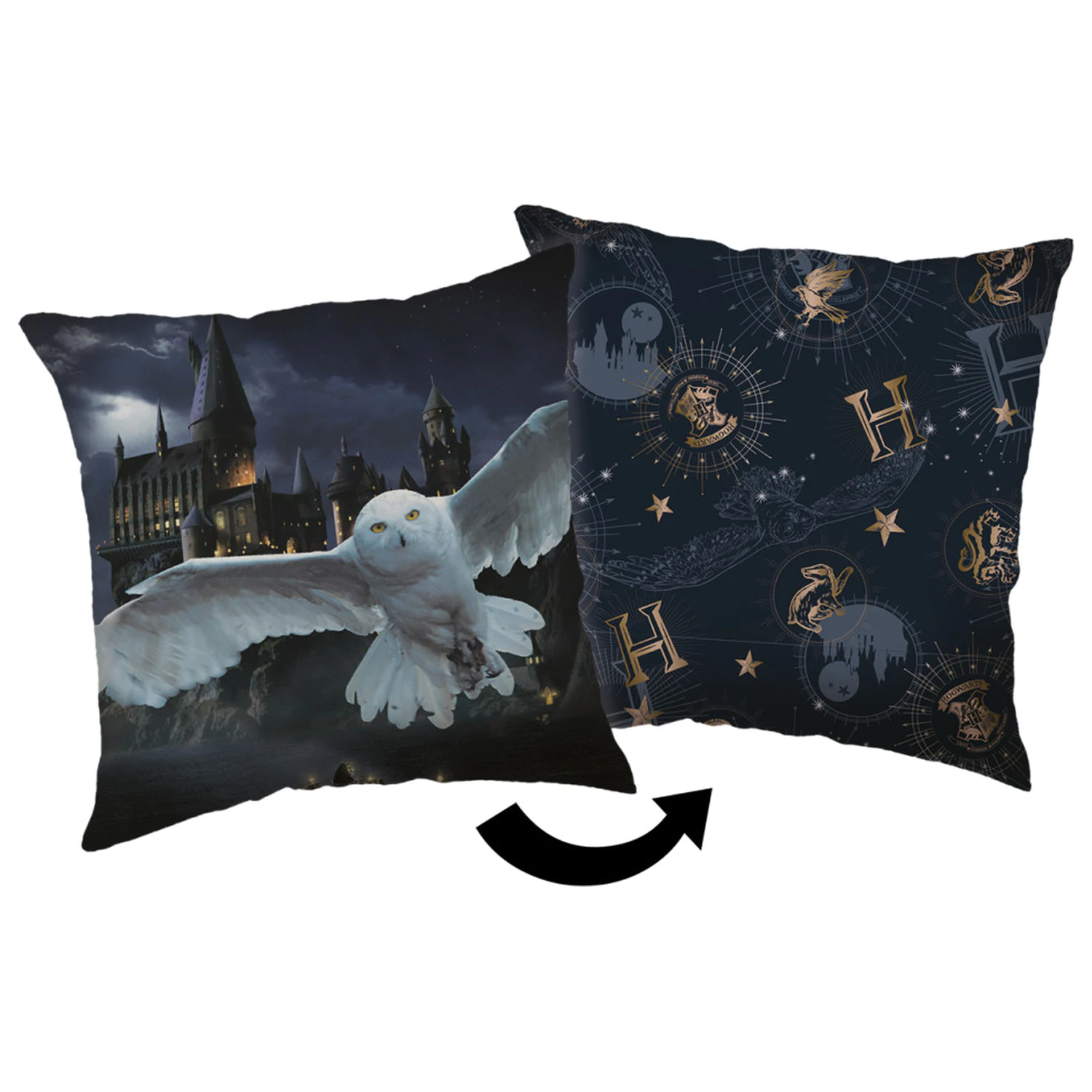 Harry Potter Rokfortská poduška, dekoračný vankúš 40x40 cm produktová fotografia