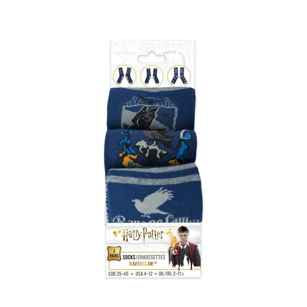 Harry Potter Socks 3-Balenie Ravenclaw termékfotó