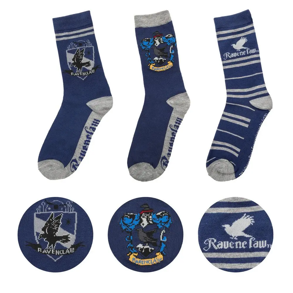 Harry Potter Socks 3-Balenie Ravenclaw termékfotó