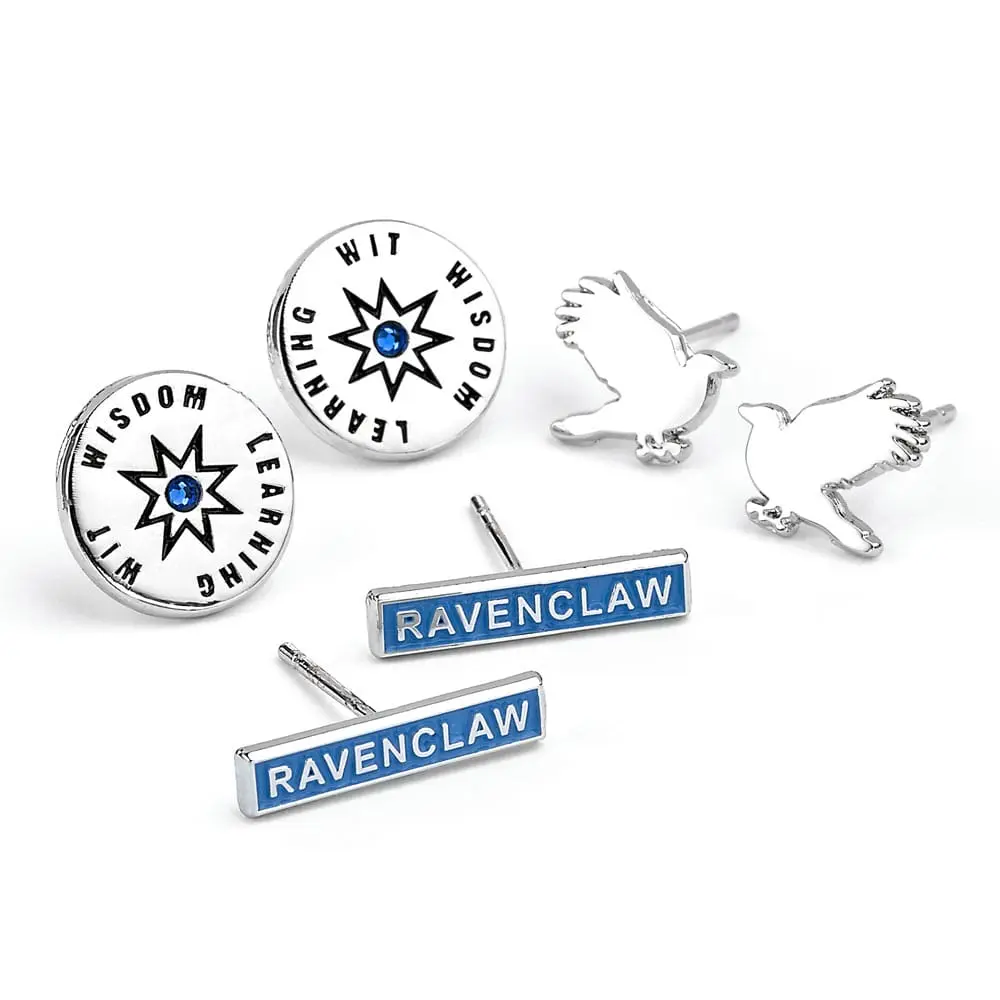 Harry Potter náušnice 3-balenie Ravenclaw (Silver plated) produktová fotografia