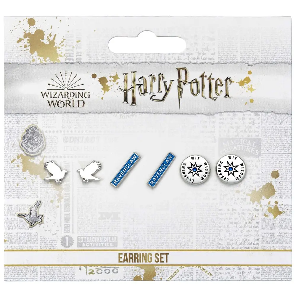 Harry Potter náušnice 3-balenie Ravenclaw (Silver plated) produktová fotografia