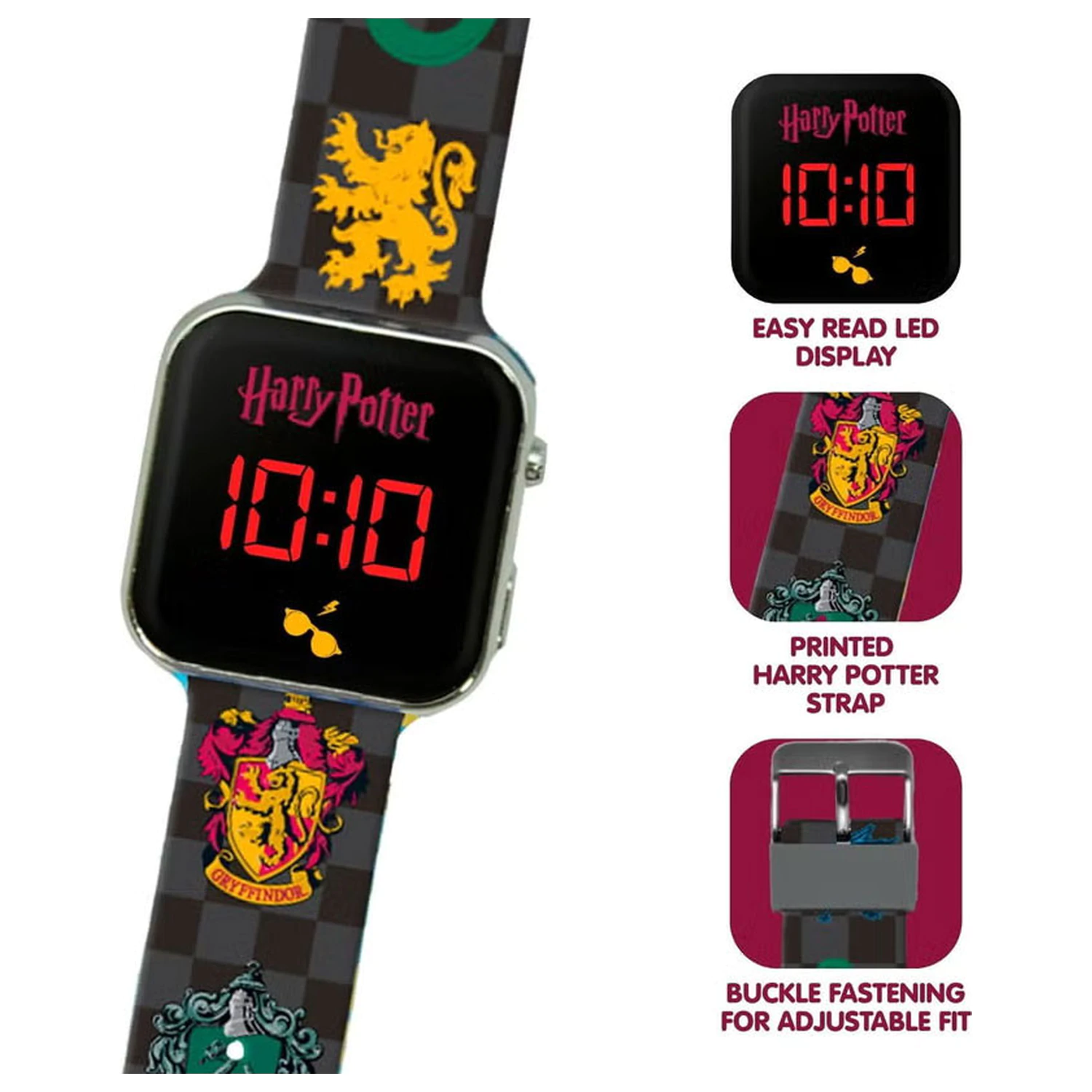 Harry Potter Houses digitálne LED náramkové hodinky produktová fotografia