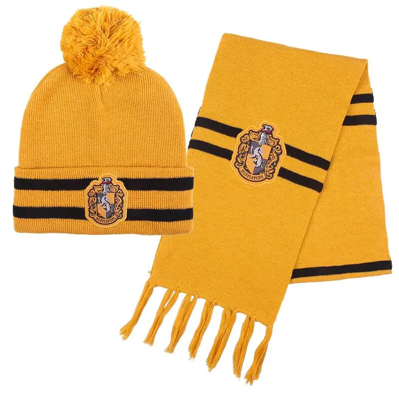 Harry Potter Hufflepuff čiapka a šál set produktová fotografia