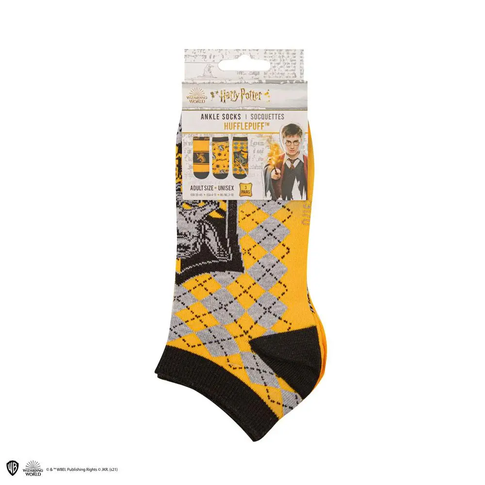 Harry Potter Ankle Socks 3-Pack Hufflepuff termékfotó