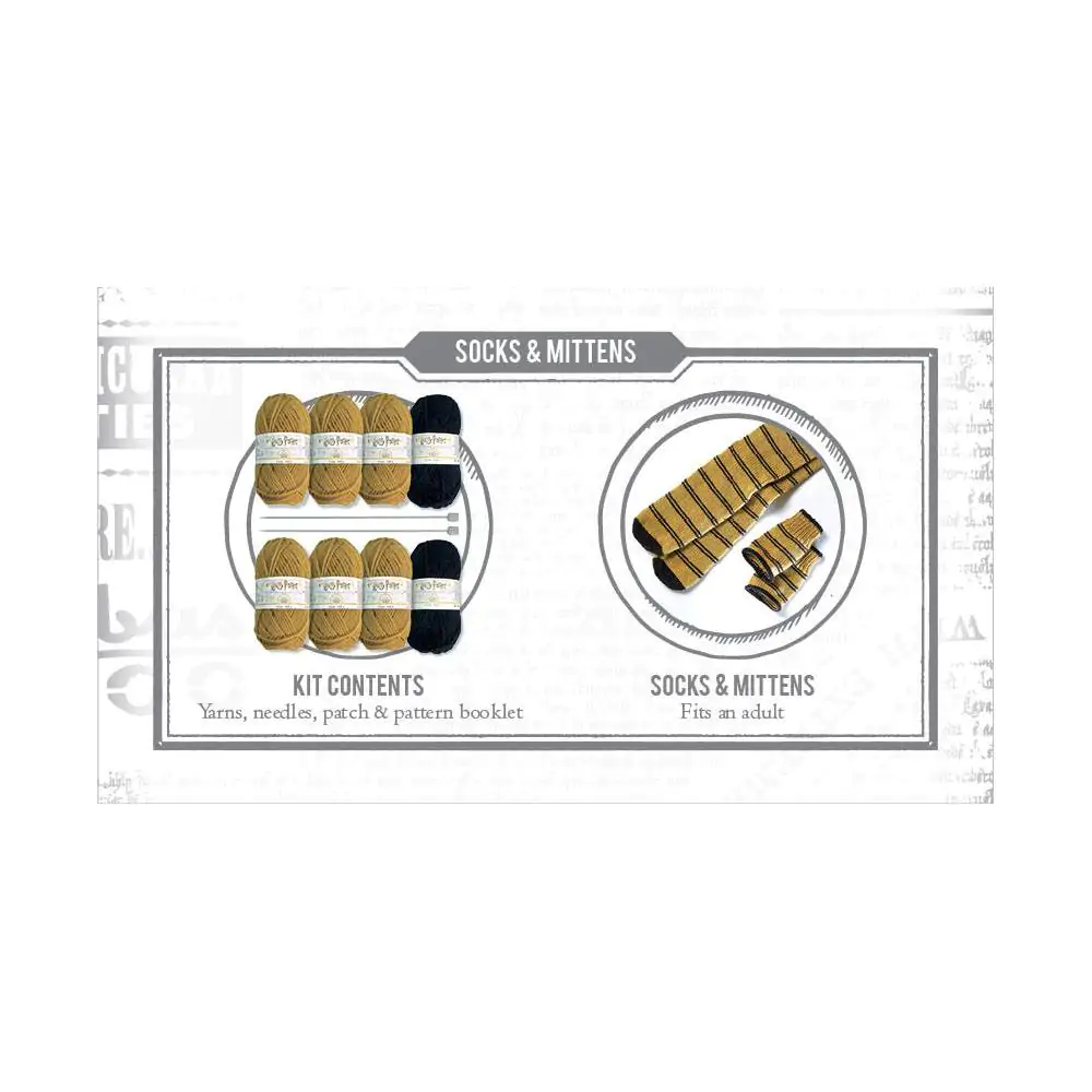 Harry Potter Knitting Kit Voľné ponožky a Rukavice Hufflepuff produktová fotografia