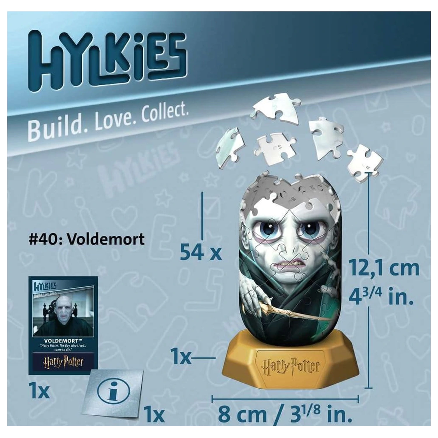 Harry Potter Hylkies 3D puzzle #40 Voldemort 12 cm produktová fotografia