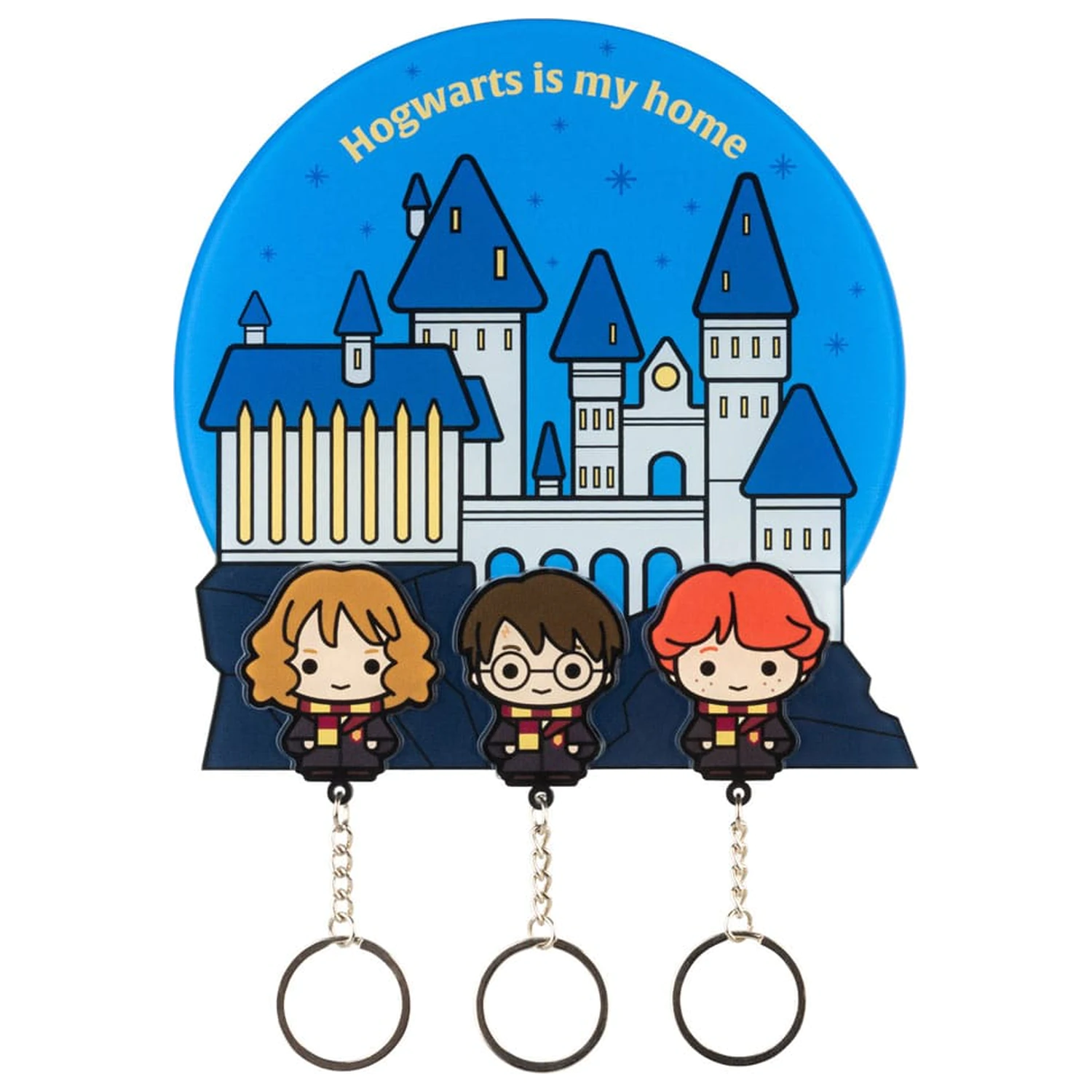 Harry Potter Vešiak na kľúče vrátane 3 krúžkov na kľúče produktová fotografia