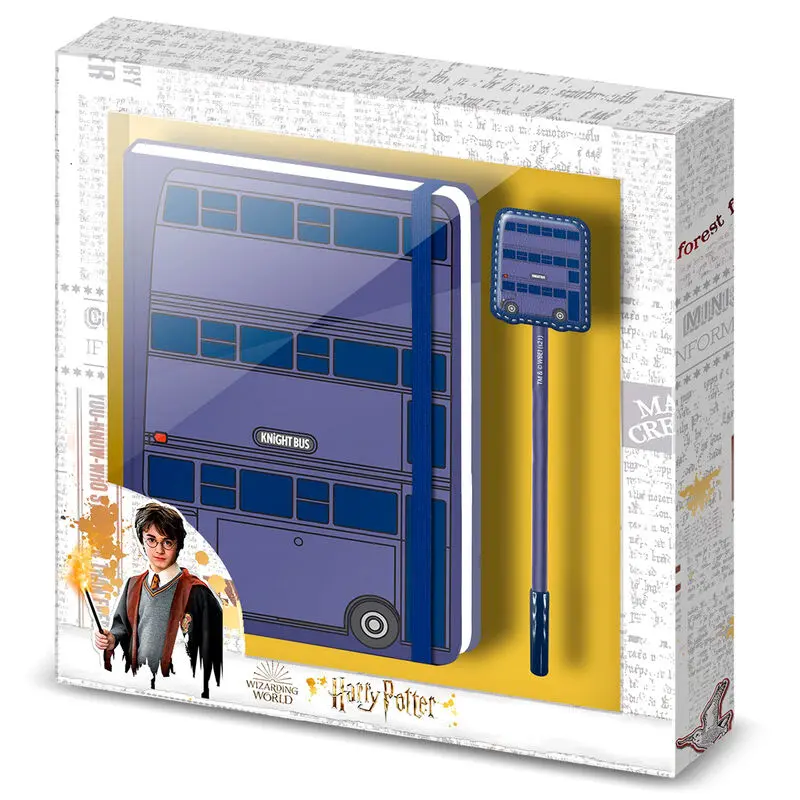 Harry Potter Knight Bus súprava denník + pero produktová fotografia
