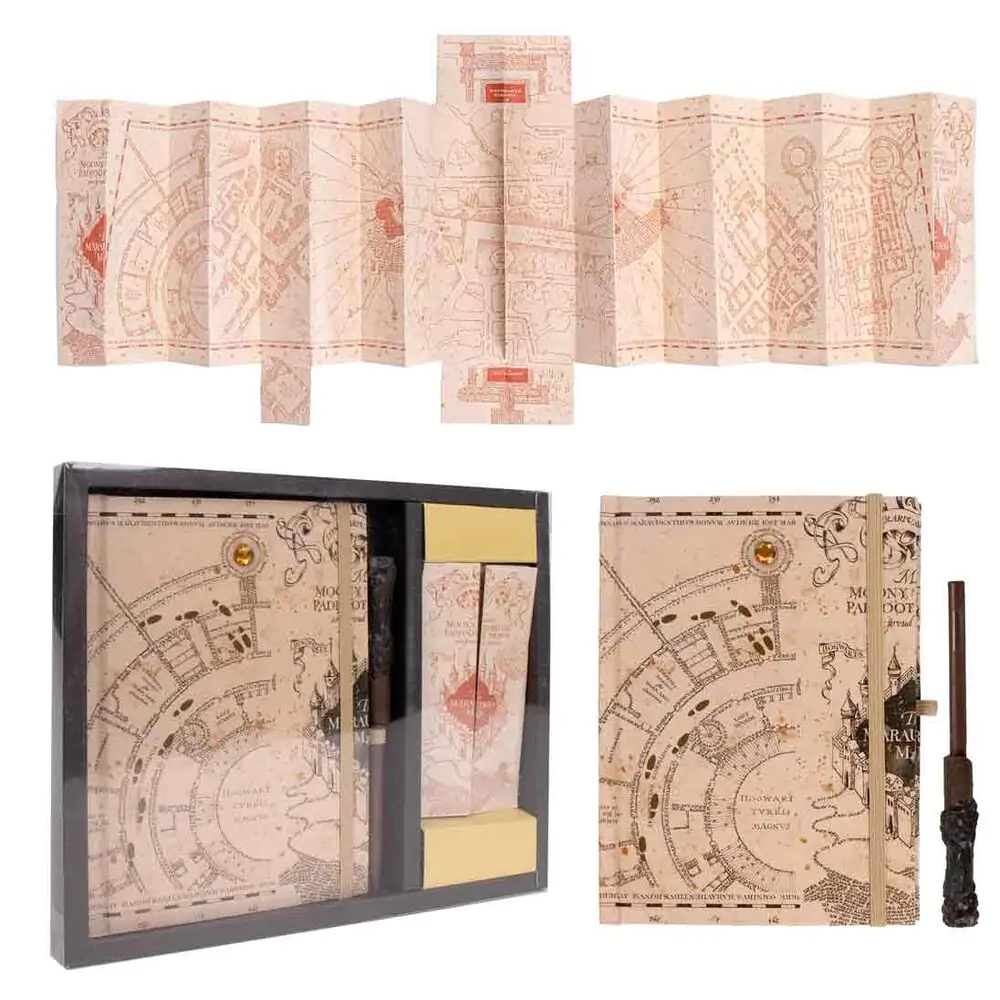 Harry Potter Stationery Set Marauder's Map - papiernická súprava produktová fotografia