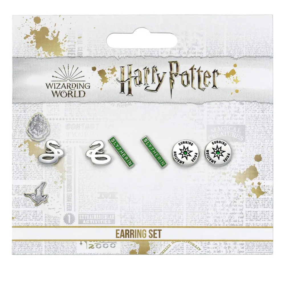 Harry Potter náušnice 3-Pack Slytherin (Silver plated) produktová fotografia