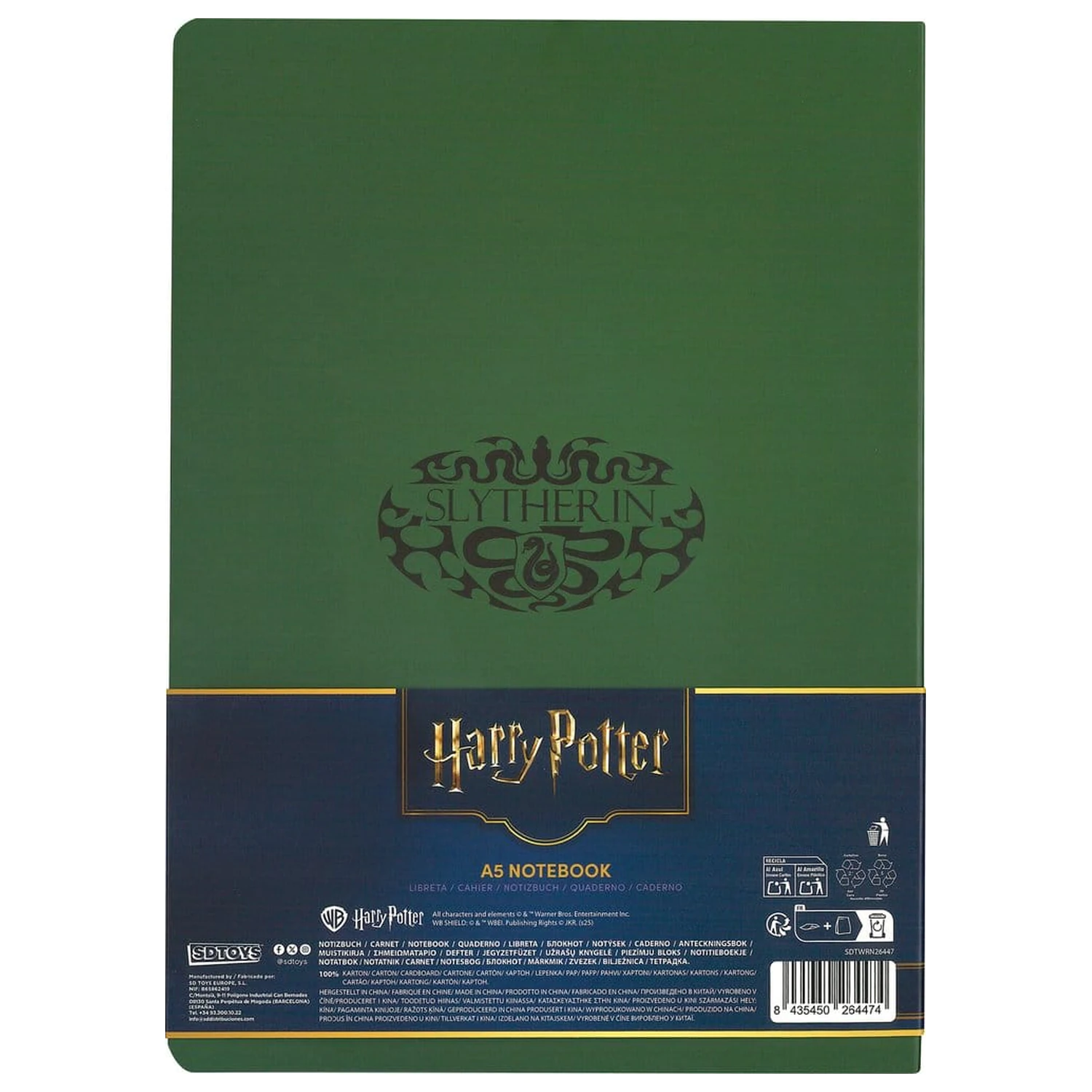 Harry Potter mäkká väzba zošit Slytherin 21 cm produktová fotografia