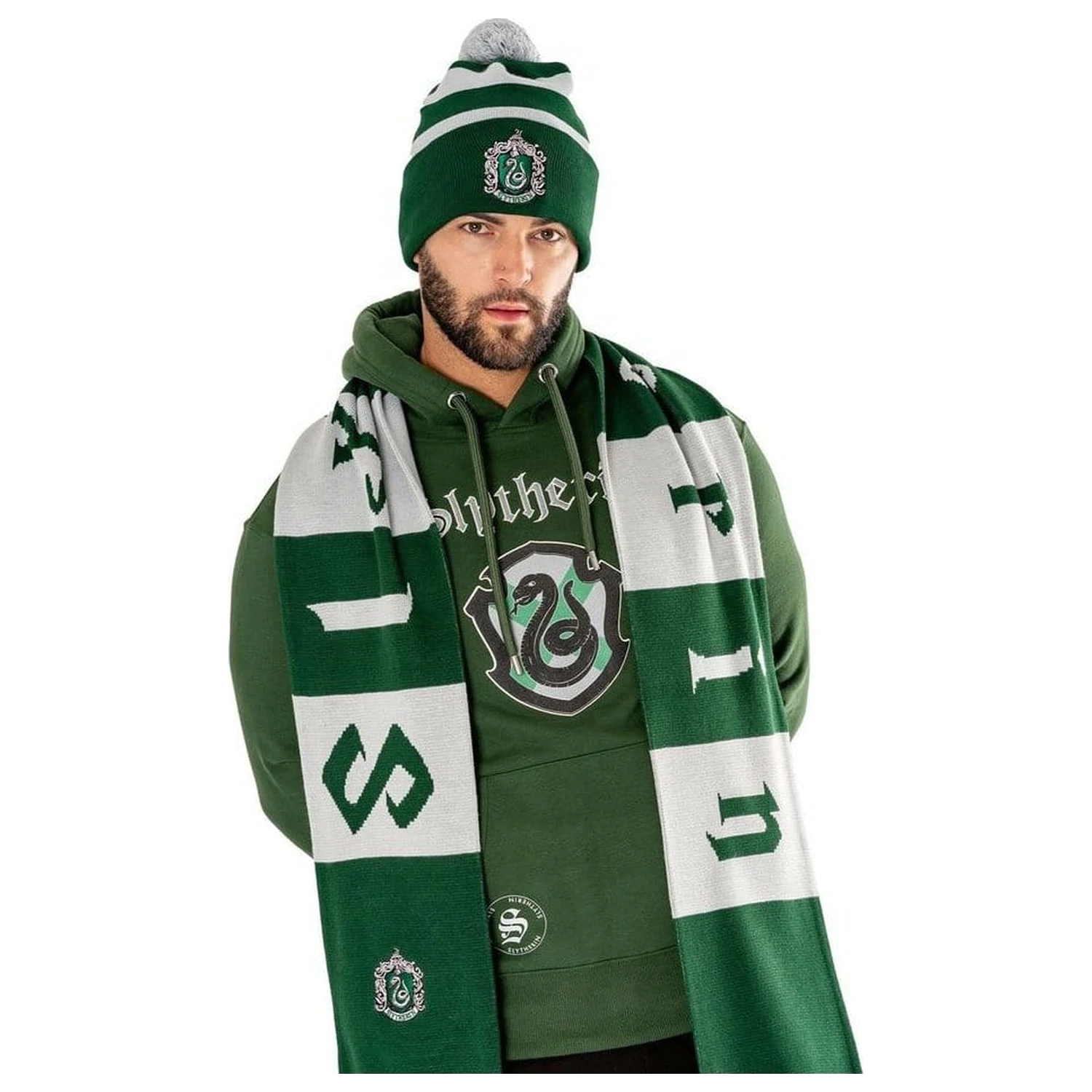 Harry Potter Šál Slytherin dlhá dĺžka produktová fotografia