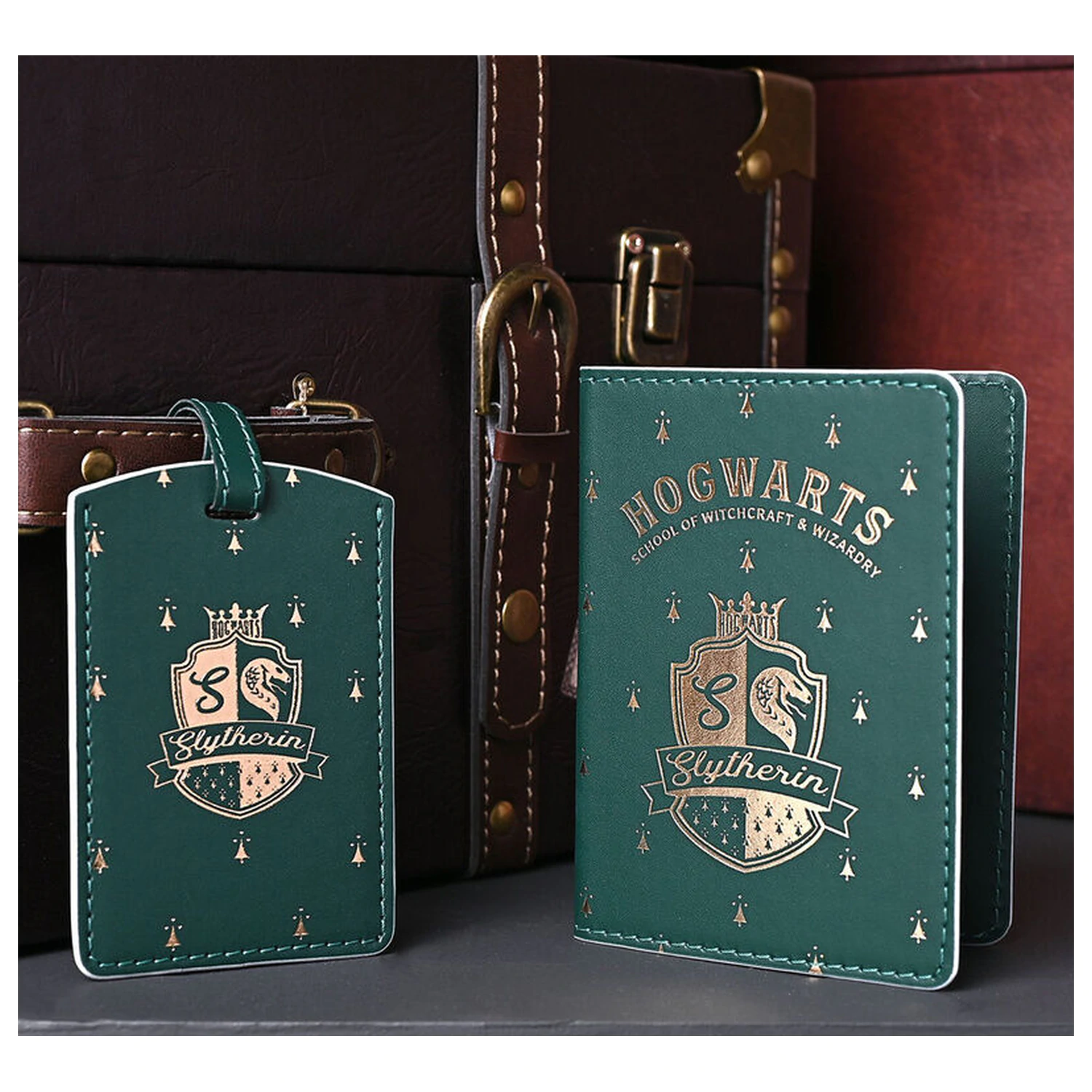 Harry Potter Slytherin držiak na pas a menovka na batožinu produktová fotografia