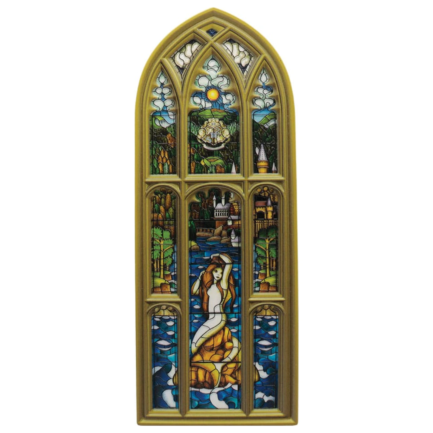 Harry Potter živicová plaketa Okno s vitrážou morskej panny produktová fotografia