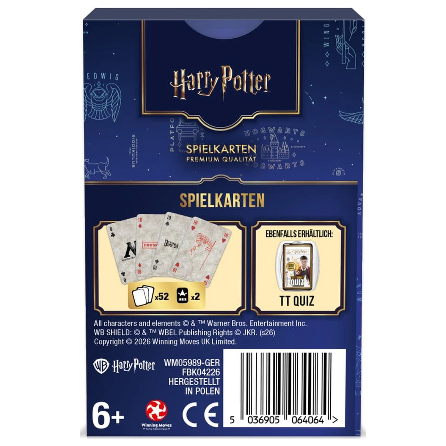 Harry Potter Hracie karty *German Version* produktová fotografia