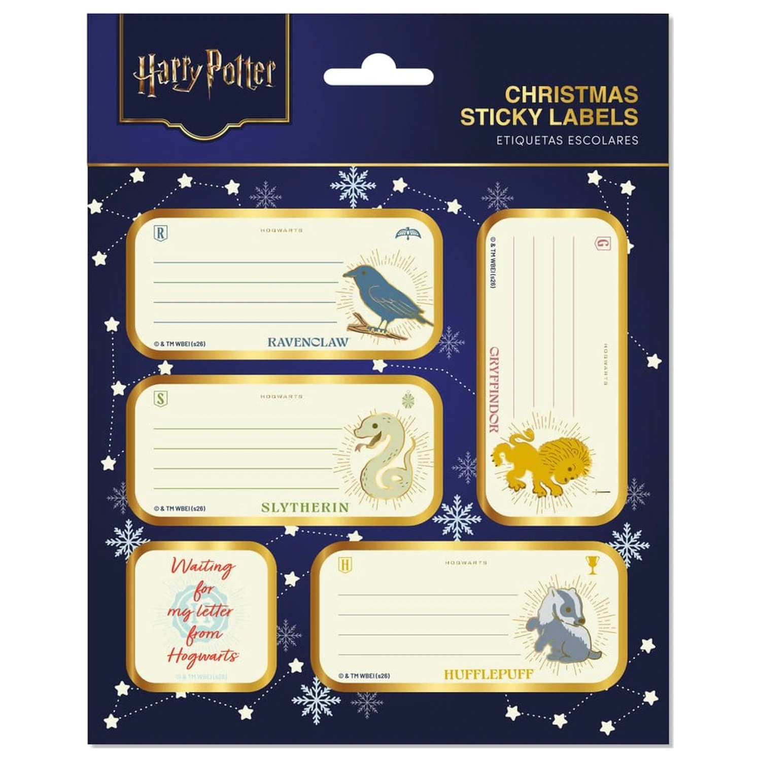 Harry Potter samolepiace vianočné štítky Premium produktová fotografia