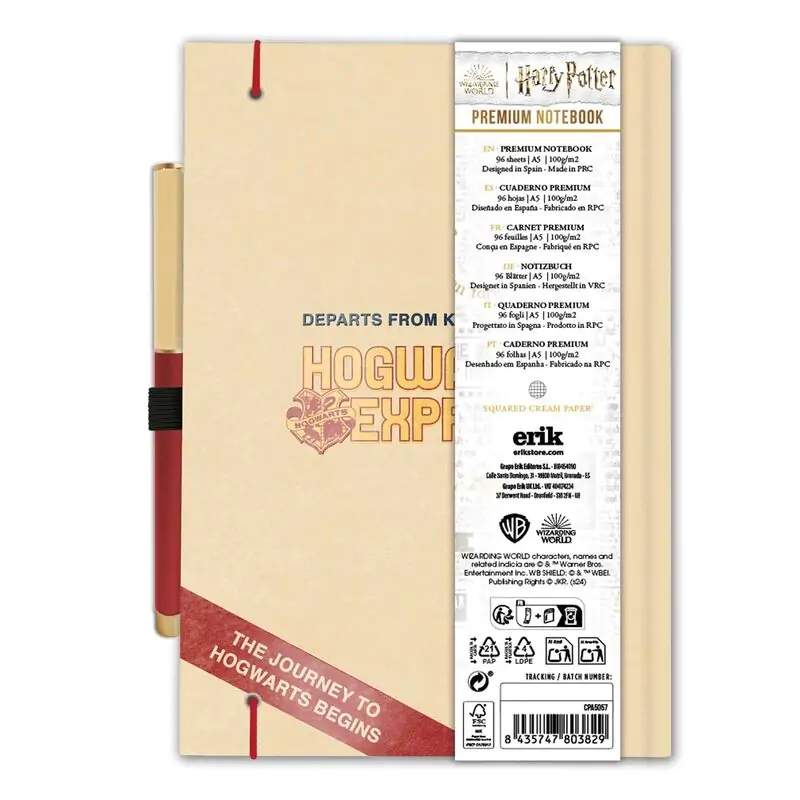 Harry Potter Platform 9 3/4 A5 prémiový zápisník + pero produktová fotografia