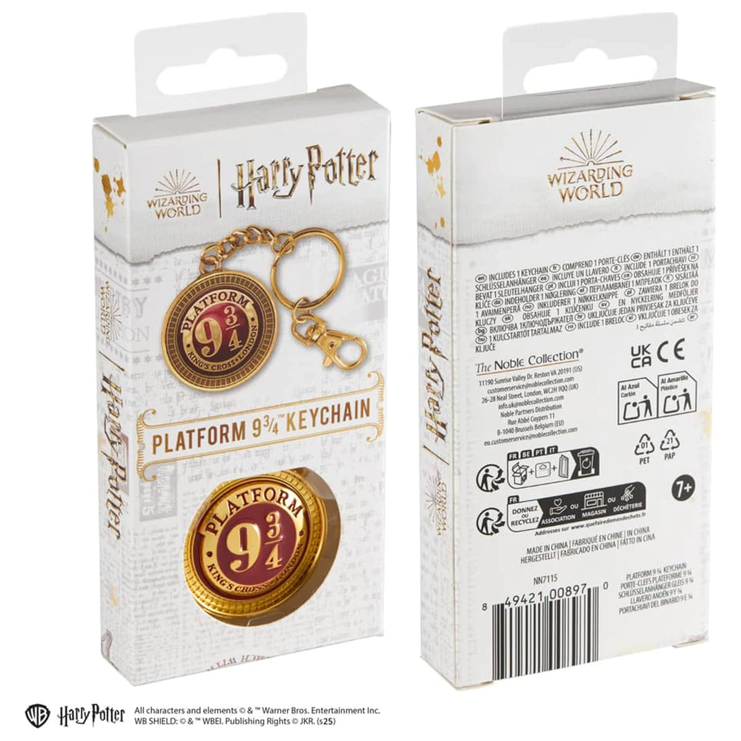 Harry Potter kovová kľúčenka Platform 9 3/4 produktová fotografia