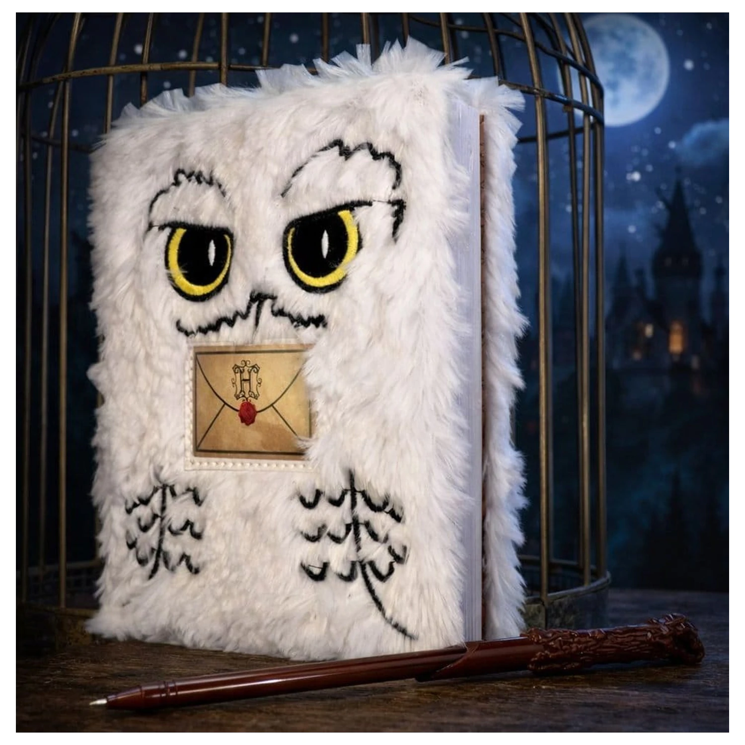 Harry Potter plyšová súprava zápisníkov s perom Hedwig Magical Locations produktová fotografia