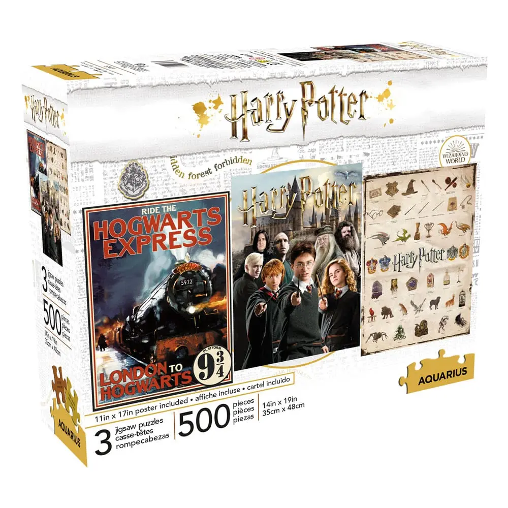 Harry Potter Puzzle Movie Poster 3-Pack (500 dielikov) produktová fotografia