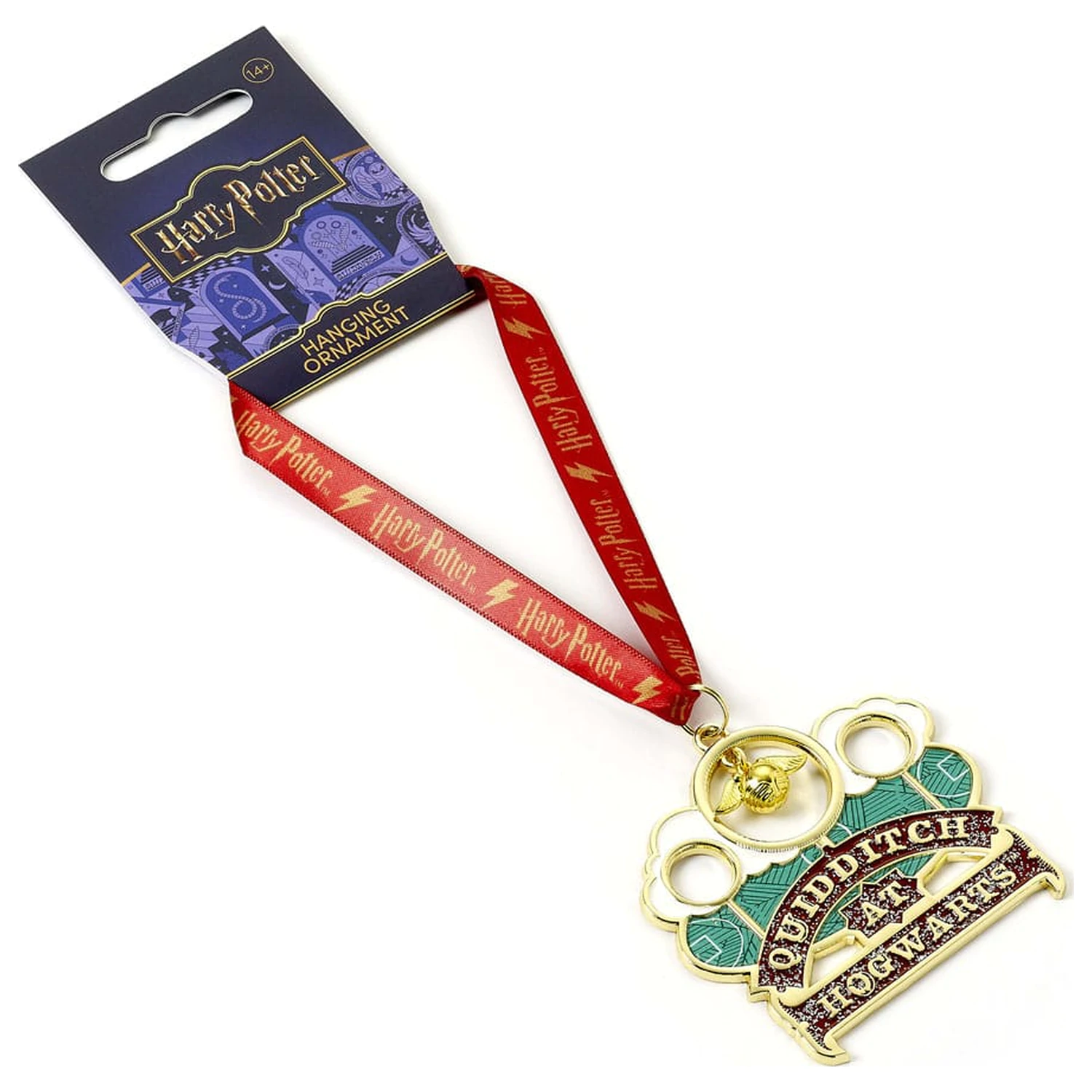 Harry Potter ozdoba na stromček Quidditch (Zlatý tón) produktová fotografia