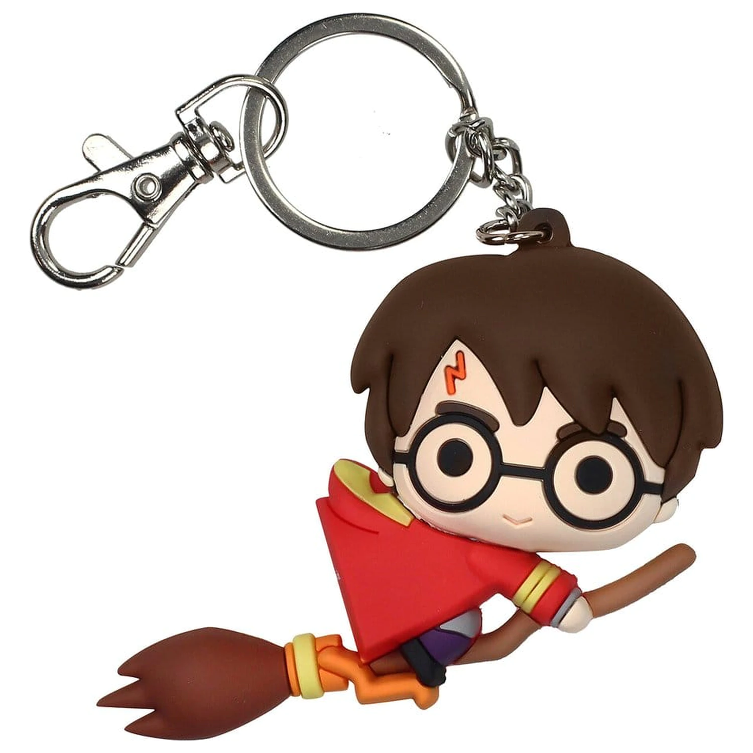 Harry Potter gumový prívesok na kľúče Harry na metle 7 cm produktová fotografia