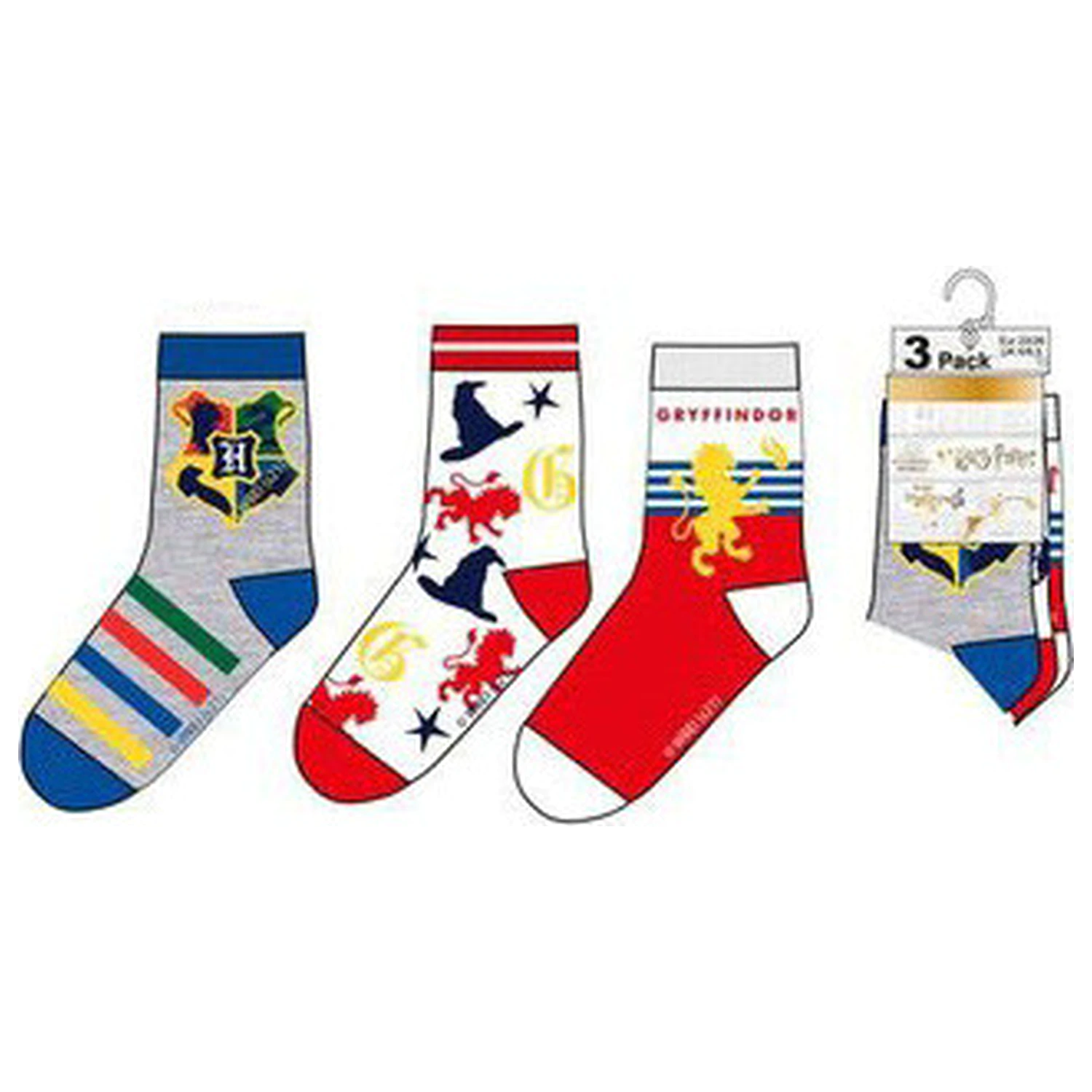 Harry Potter Sorting Hat biele detské ponožky 23/26 produktová fotografia