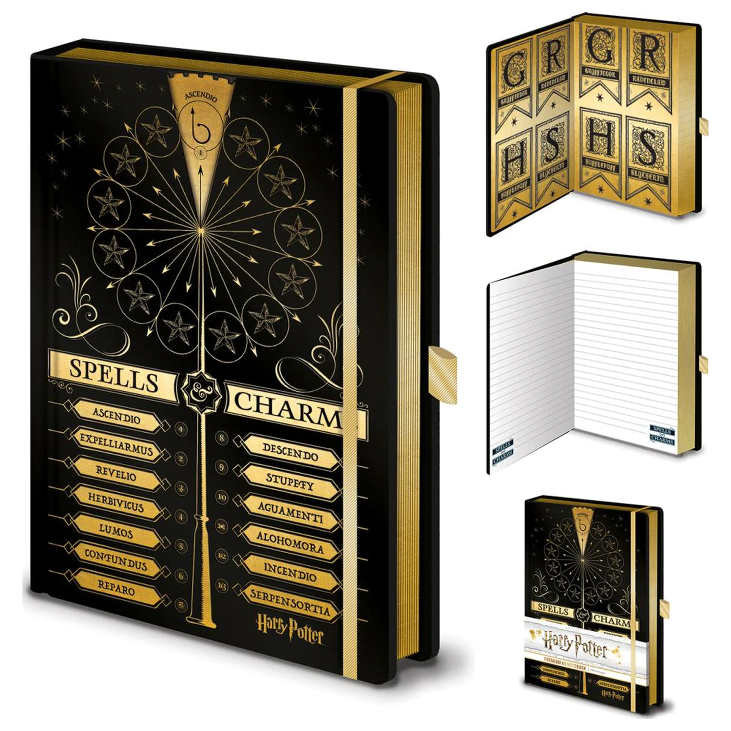 Harry Potter Spells & Charms A5 zápisník so spinnerom produktová fotografia