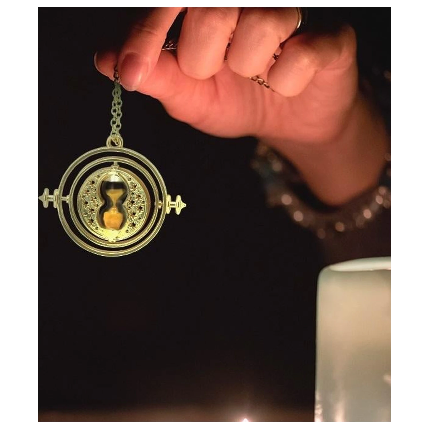 Harry Potter Time Turner prémiová 3D kovová kľúčenka produktová fotografia