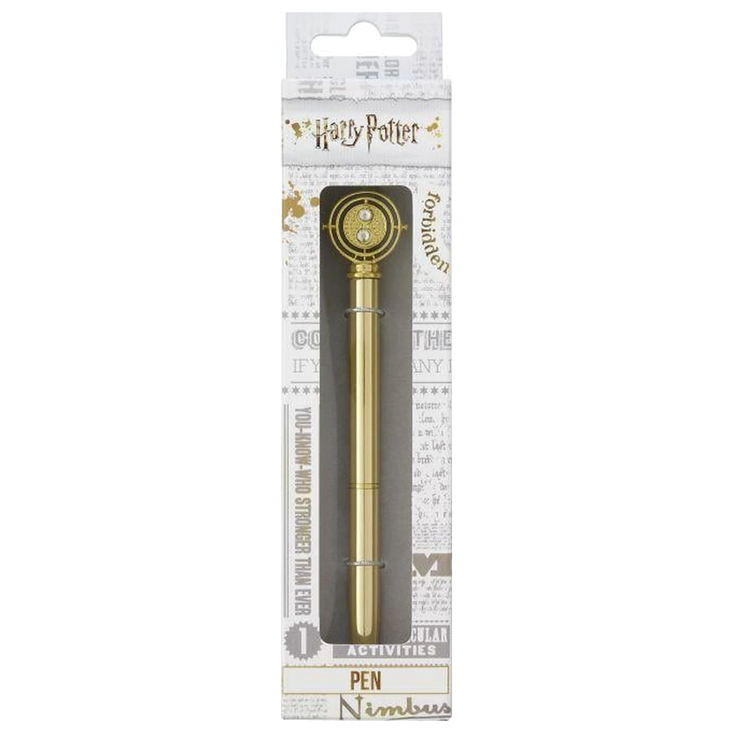 Harry Potter kovové pero s 3D príveskom Time Turner produktová fotografia
