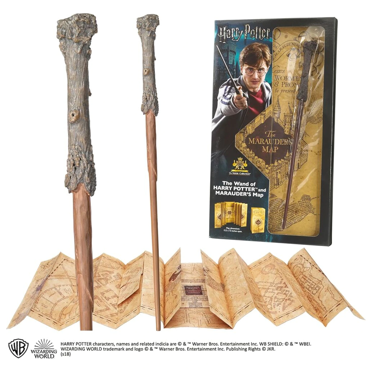 Harry Potter Magic Wand + Marauders Map produktová fotografia