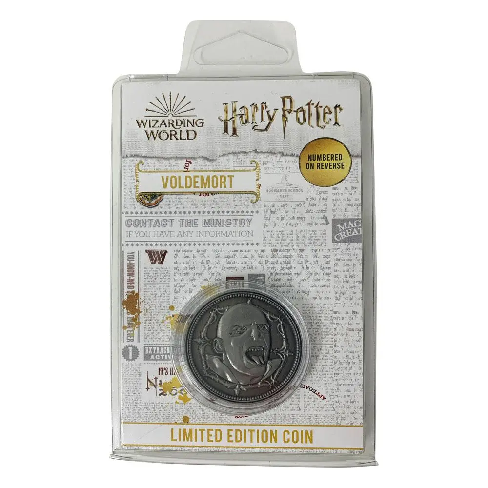 Harry Potter zberateľská minca Voldemort limitovaná edícia produktová fotografia
