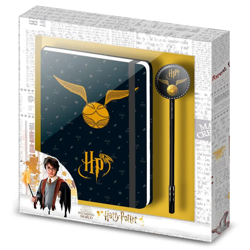 Harry Potter Notebook s perom, Darčeková sada Zlatej strely termékfotó