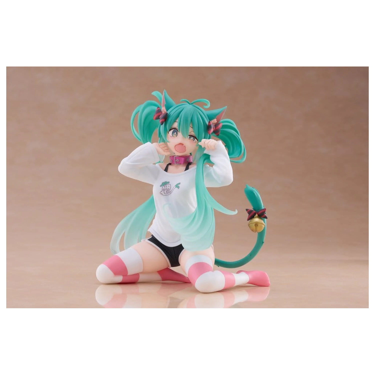 Hatsune Miku PVC Socha Stolová Roztomilá Figúrka Hatsune Miku Cat Ear T-Shirt Ver. 13 cm produktová fotografia