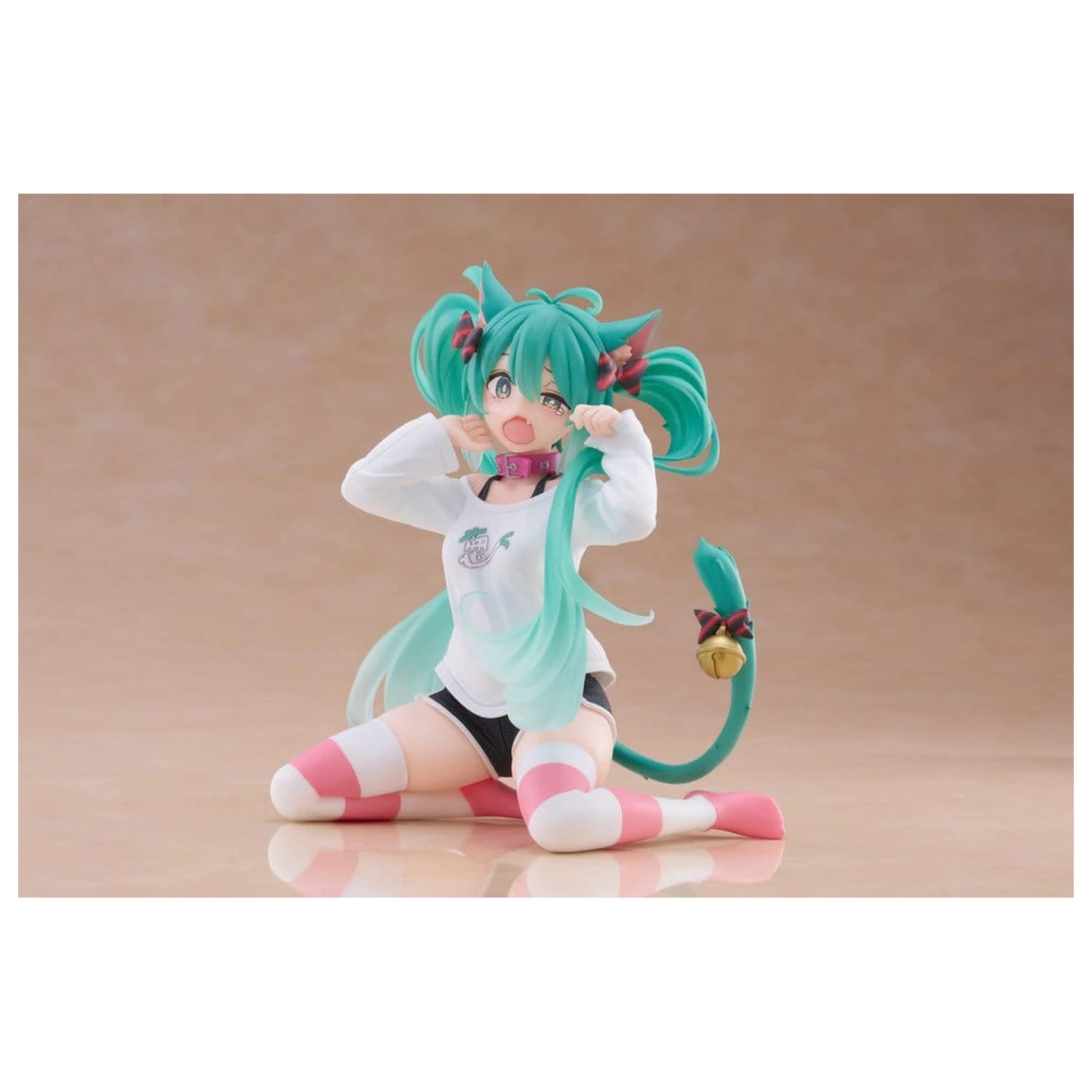 Hatsune Miku PVC Socha Stolová Roztomilá Figúrka Hatsune Miku Cat Ear T-Shirt Ver. 13 cm produktová fotografia