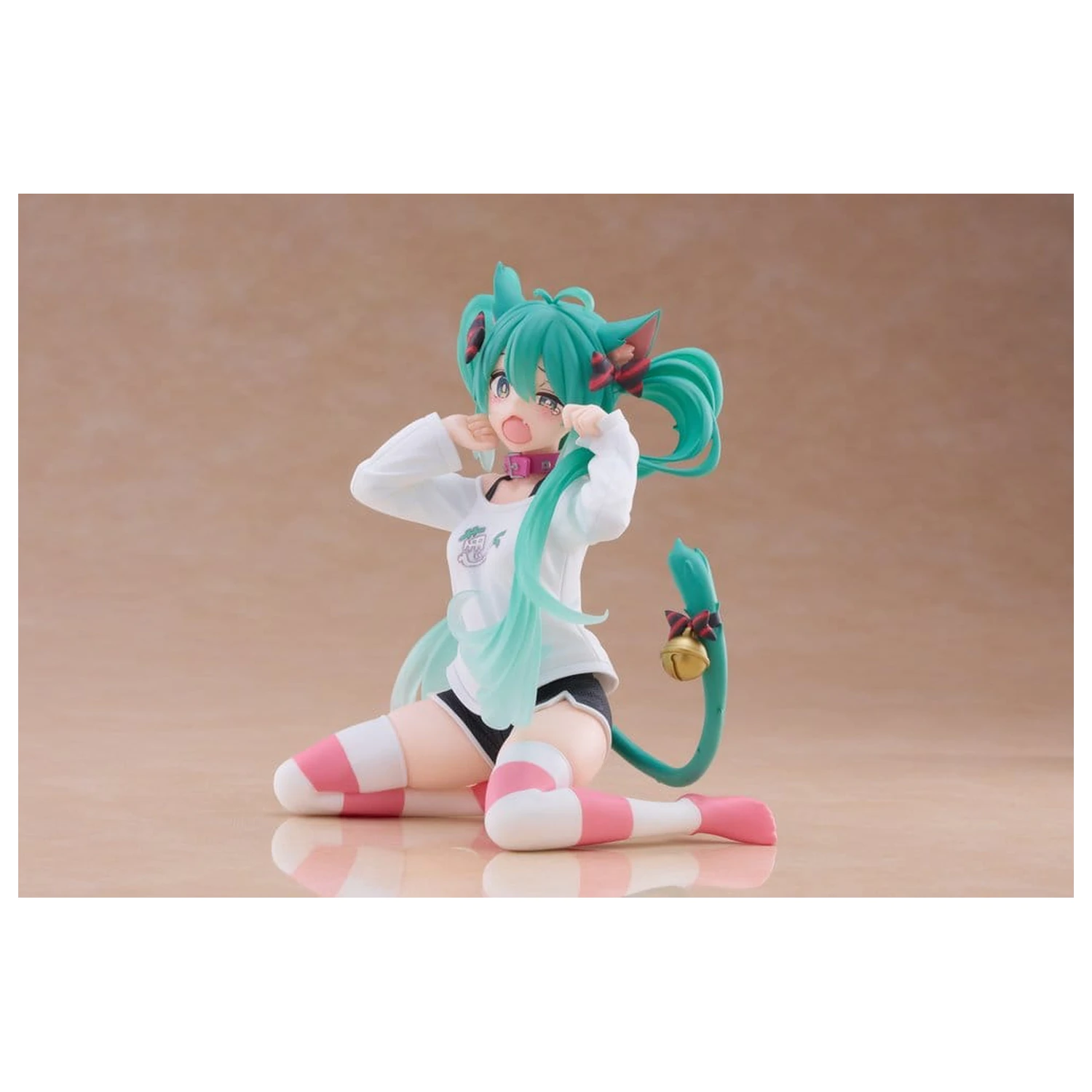 Hatsune Miku PVC Socha Stolová Roztomilá Figúrka Hatsune Miku Cat Ear T-Shirt Ver. 13 cm produktová fotografia