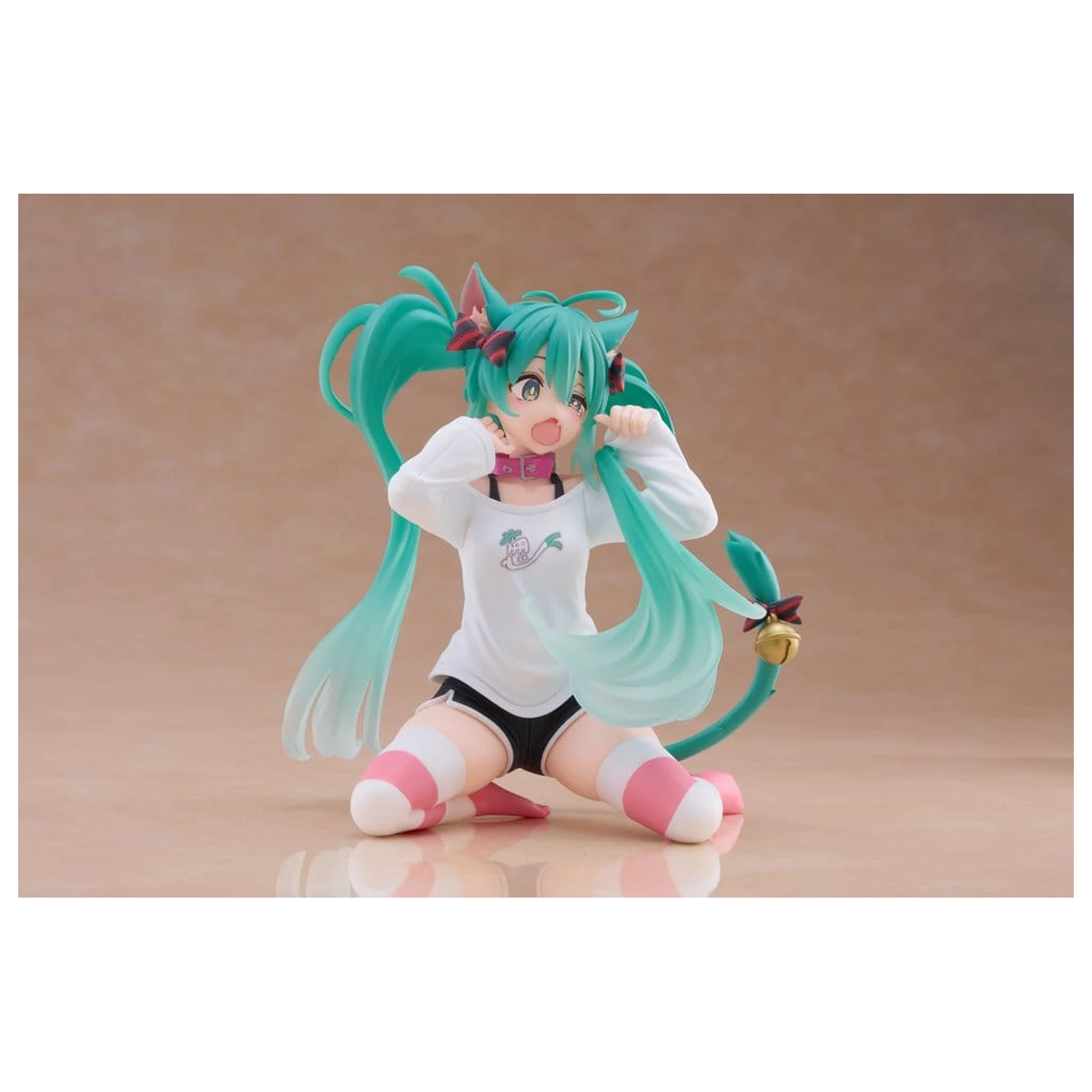 Hatsune Miku PVC Socha Stolová Roztomilá Figúrka Hatsune Miku Cat Ear T-Shirt Ver. 13 cm produktová fotografia